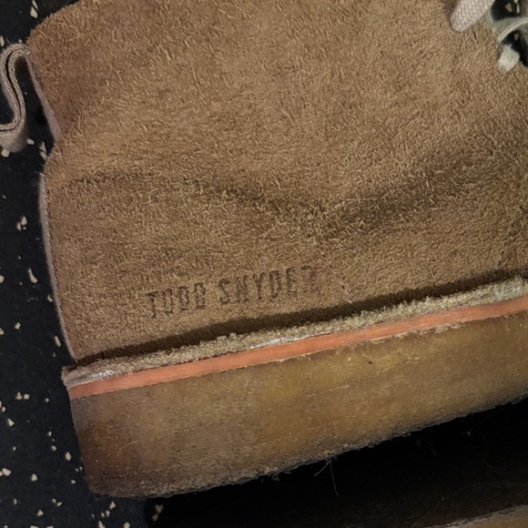 Todd Snyder Brown Suede Shearling Lined Desert Boot main image 6